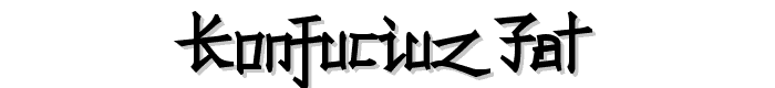 Konfuciuz Fat font